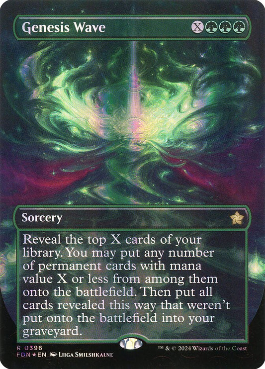Genesis Wave Borderless Mana Foil