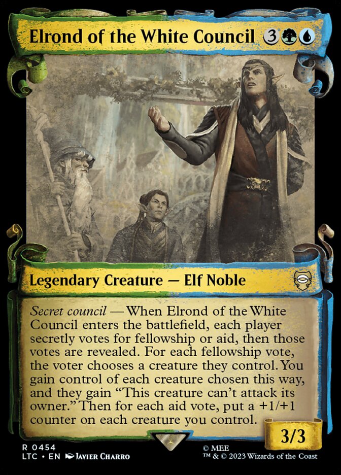 Elrond of the White Council Showcase Silver Foil