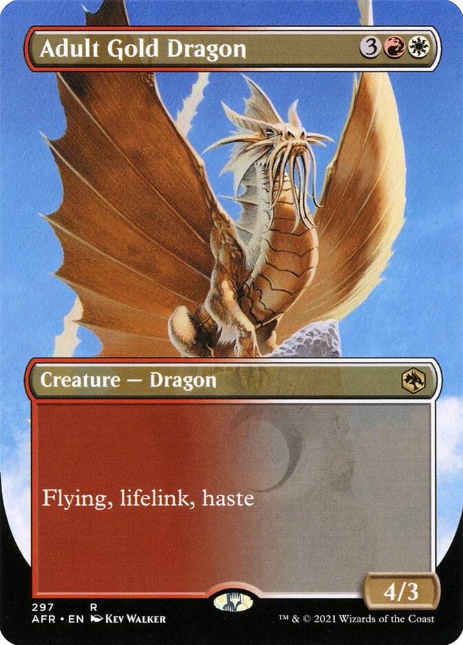 Adult Gold Dragon Borderless Foil