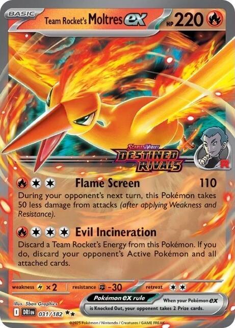 Team Rocket's Moltres ex Stamp
