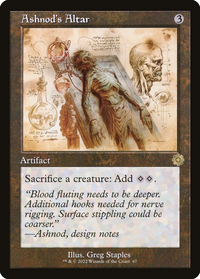 Ashnod's Altar Schematic Art Retro Frame