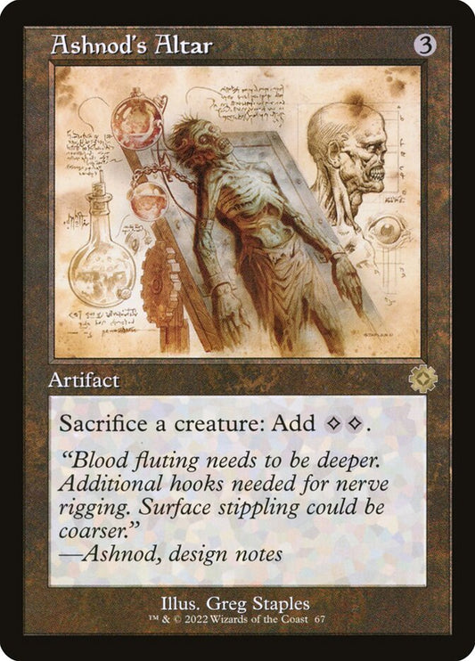 Ashnod's Altar Schematic Art Retro Frame