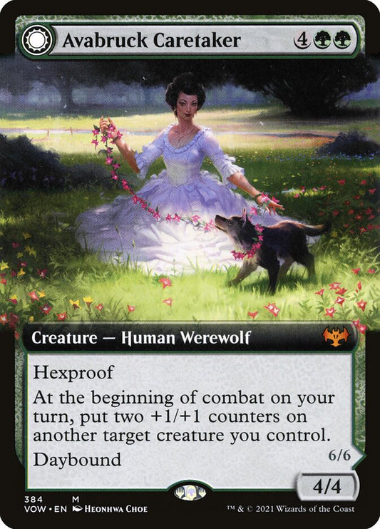 Avabruck Caretaker // Hollowhenge Huntmaster Extended Art