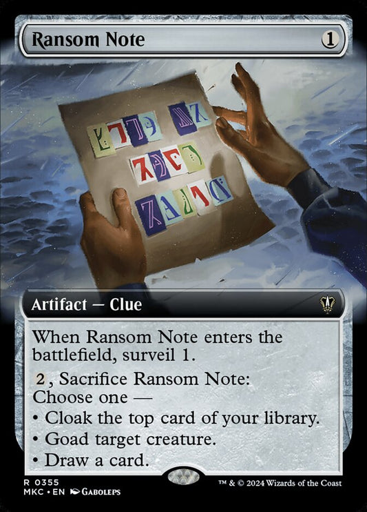 Ransom Note Extended Art