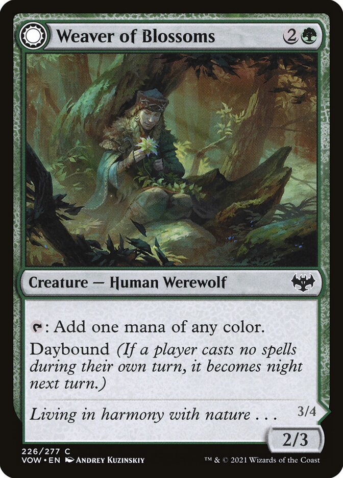 Weaver of Blossoms // Blossom-Clad Werewolf Foil