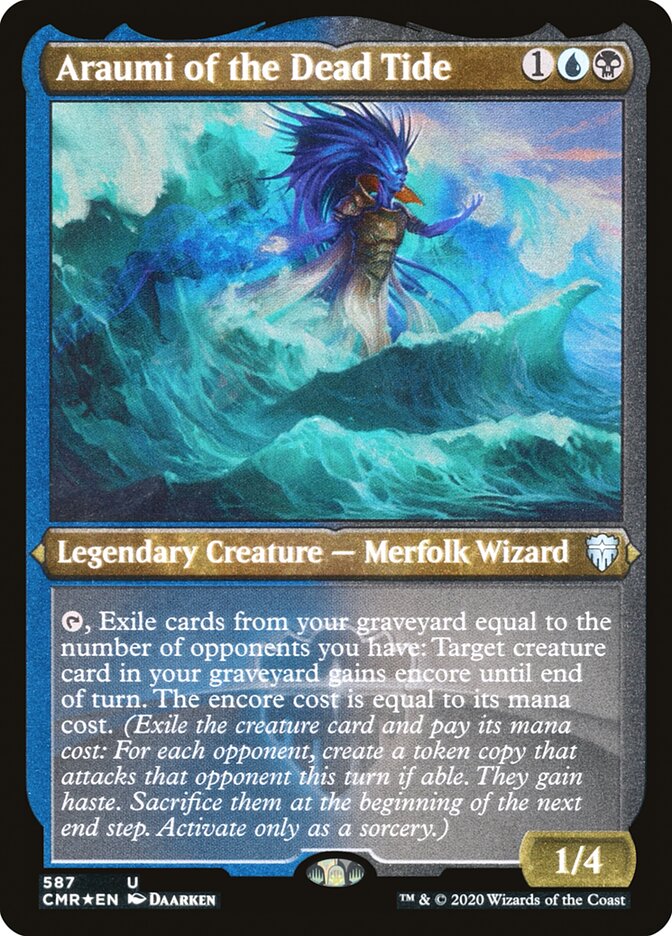 Araumi of the Dead Tide Etched Foil