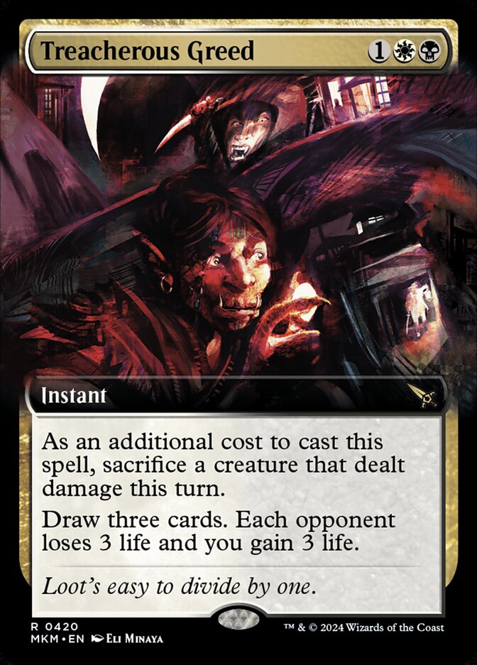 Treacherous Greed Extended Art