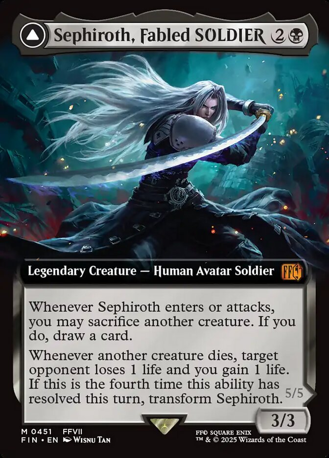 Sephiroth, Fabled SOLDIER // Sephiroth, One-Winged Angel Extended Art