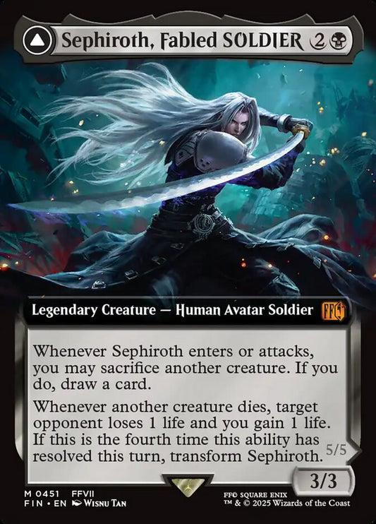 Sephiroth, Fabled SOLDIER // Sephiroth, One-Winged Angel Extended Art