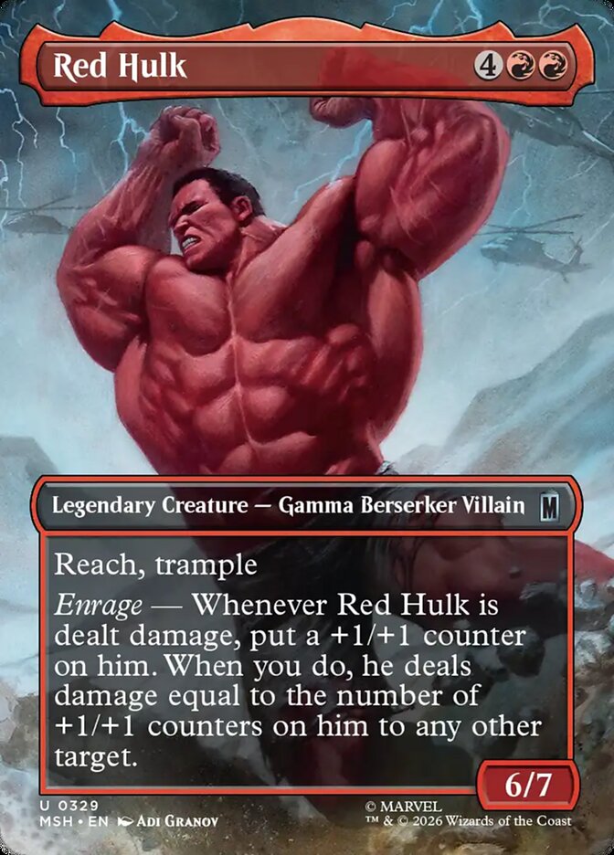 Red Hulk Borderless Scene Foil