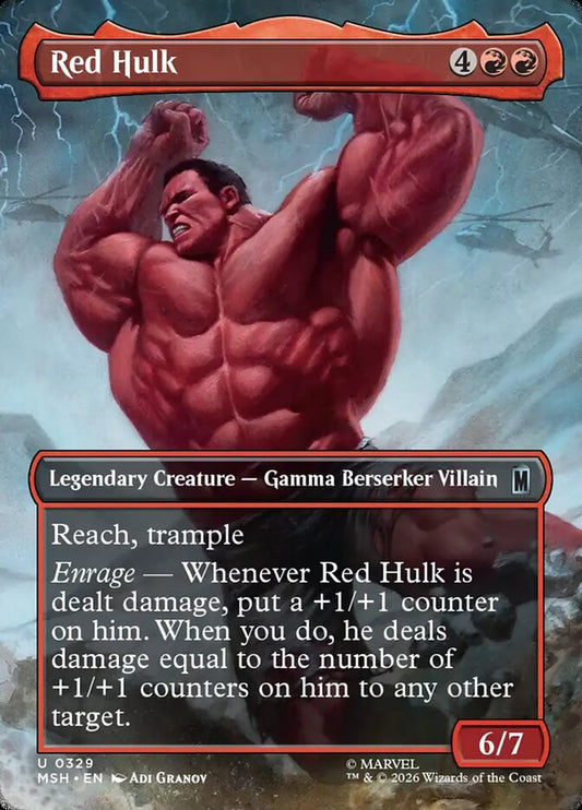 Red Hulk Borderless Scene Foil