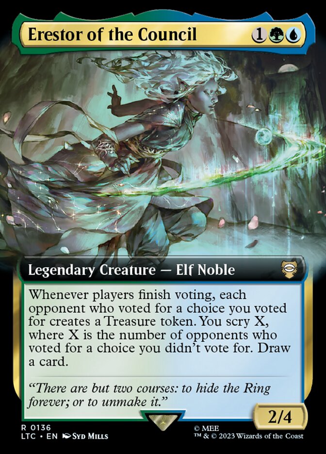 Erestor of the Council Extended Art