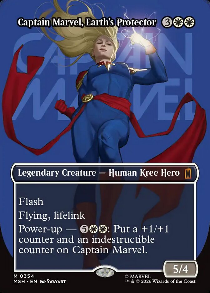 Captain Marvel, Earth's Protector Borderless Logo Foil
