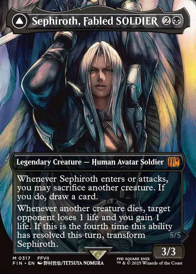 Sephiroth, Fabled SOLDIER // Sephiroth, One-Winged Angel Borderless