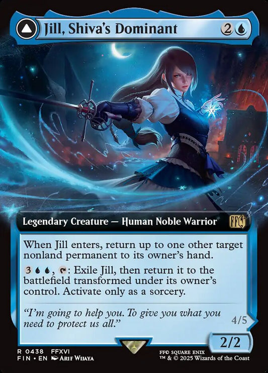 Jill, Shiva's Dominant // Shiva, Warden of Ice Extended Art