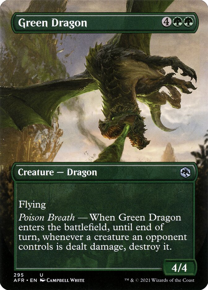 Green Dragon Borderless Foil