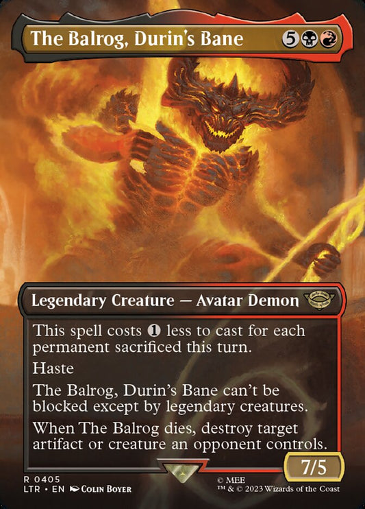 The Balrog, Durin's Bane Borderless Foil