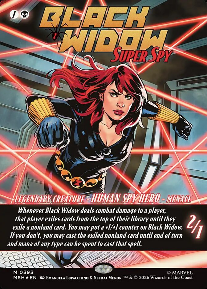 Black Widow, Super Spy Borderless Comic Foil