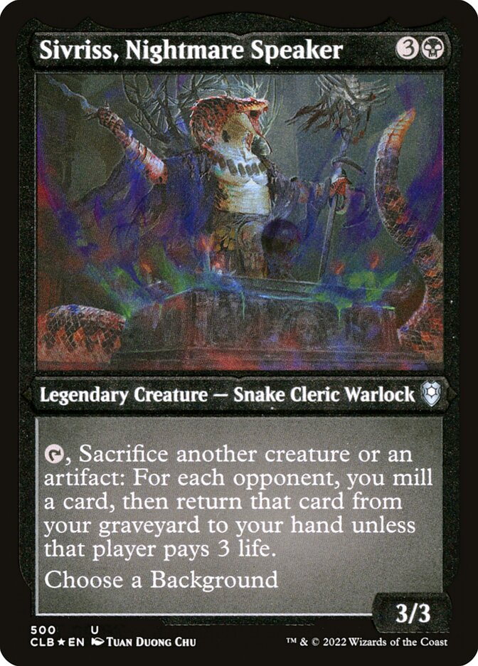 Sivriss, Nightmare Speaker Etched Foil