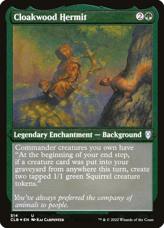 Cloakwood Hermit Etched Foil