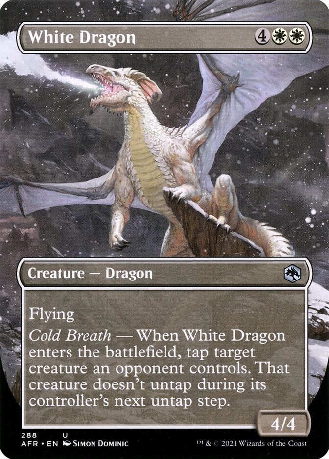White Dragon Borderless Foil