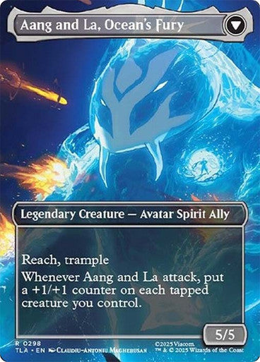 Aang, Swift Savior // Aang and La, Ocean's Fury Borderless Scene