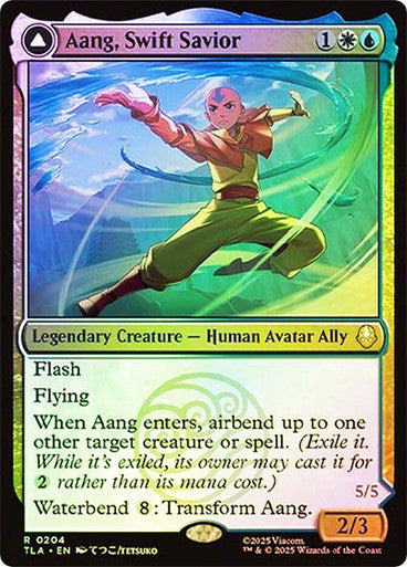 Aang, Swift Savior // Aang and La, Ocean's Fury Foil