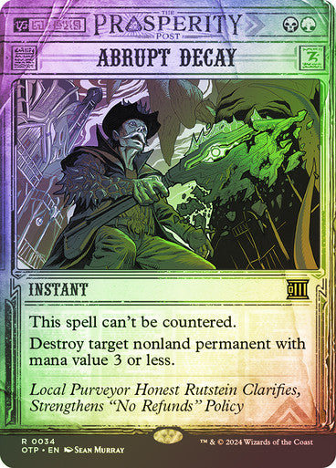 Abrupt Decay Breaking News Foil