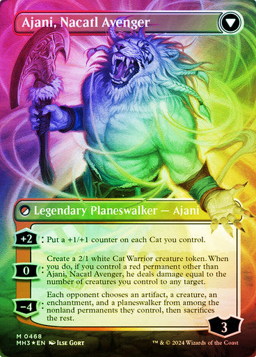 Ajani, Nacatl Pariah // Ajani, Nacatl Avenger Borderless Textured Foil