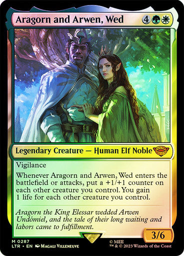 Aragorn and Arwen, Wed Foil