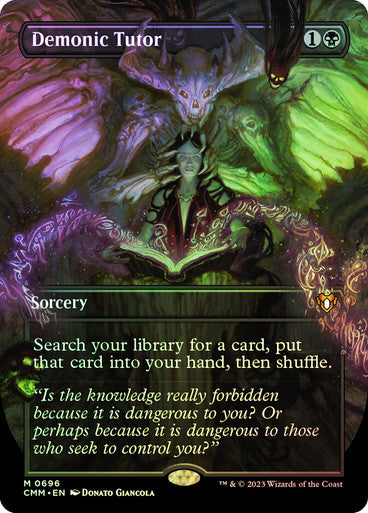 Demonic Tutor Borderless Foil