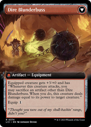 Dire Flail // Dire Blunderbuss Extended Art Foil