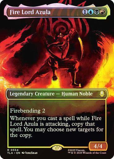 Fire Lord Azula Borderless Battle Pose Foil
