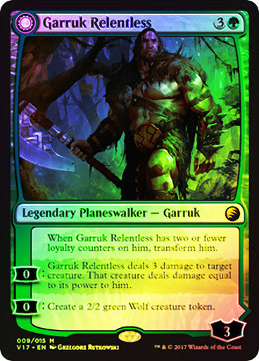 Garruk Relentless // Garruk, the Veil-Cursed Foil