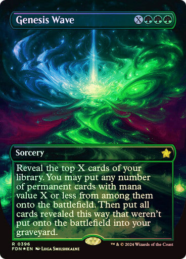 Genesis Wave Borderless Mana Foil