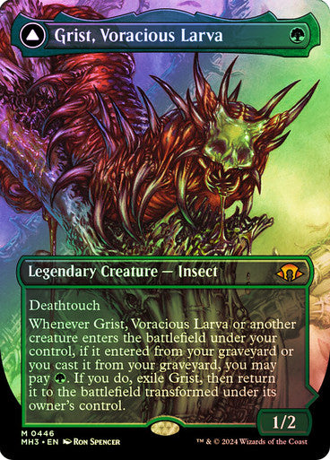Grist, Voracious Larva // Grist, the Plague Swarm Borderless Foil