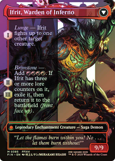 Clive, Ifrit's Dominant // Ifrit, Warden of Inferno Borderless Foil