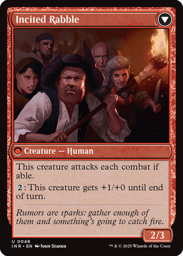 Town Gossipmonger // Incited Rabble Foil
