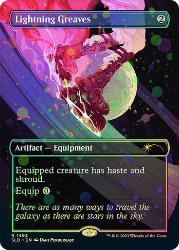 Lightning Greaves Borderless Secret Lair Galaxy Foil