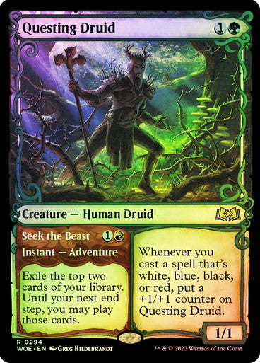Questing Druid // Seek the Beast Showcase Foil