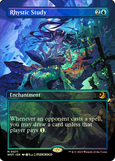 Rhystic Study Borderless Anime Foil