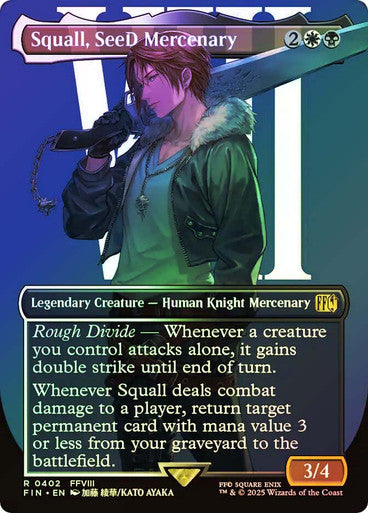 Squall, SeeD Mercenary Borderless Foil