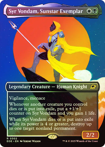 Syr Vondam, Sunstar Exemplar Borderless Foil