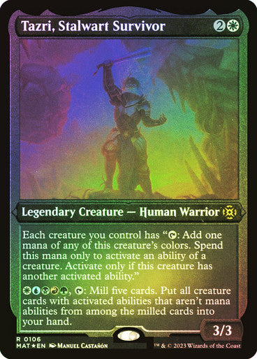 Tazri, Stalwart Survivor Etched Foil