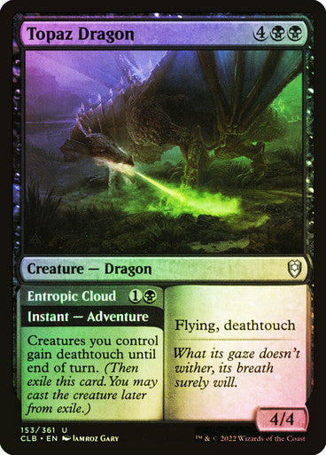 Topaz Dragon // Entropic Cloud Foil