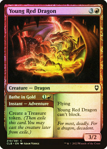 Young Red Dragon // Bathe in Gold Foil