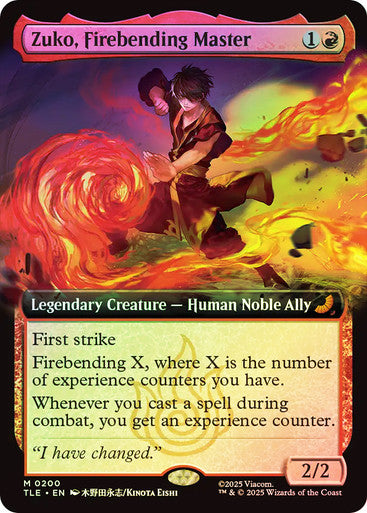 Zuko, Firebending Master Extended Art Foil