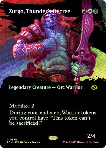 Zurgo, Thunder's Decree Borderless Foil
