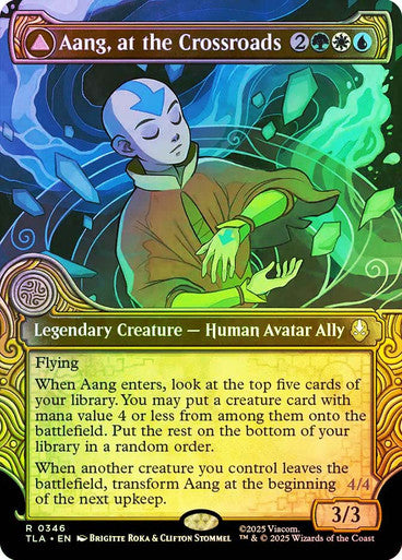 Aang, at the Crossroads // Aang, Destined Savior Alter Elemental Frame Foil
