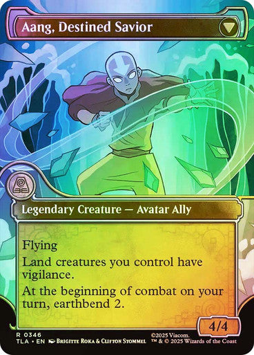 Aang, at the Crossroads // Aang, Destined Savior Alter Elemental Frame Foil
